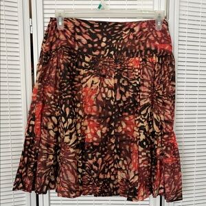 Bay Studio Red and Black A-Line Skirt